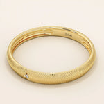 14K SOLID GOLD TEXTURED BAND SOLO MOISSANITE WEDDING BAND FOR WOMEN