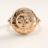 14k Gold Boho Sun Vermeil Ring