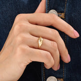14k Gold Dome Signet Vermeil Ring