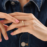 14k Gold Pear Curve Vermeil Ring