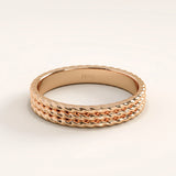 14k Gold Rope Band Vermeil Ring