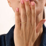 14k Gold Tiny Dome Vermeil Ring