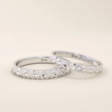 14k solid gold  geometric textured patterned slim unisex wedding band alliance