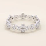 14k solid gold statement ring featuring a delicate leaf design with a sparkling moissanite. Minimalist and nature-inspired jewelry.