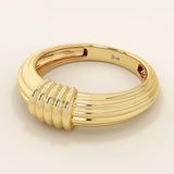 PLAIN KNOT DOME RING IN 14K SOLID YELLOW GOLD