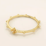 14k solid gold small cross rosary praying ring