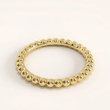 Beaded Band 14k Gold Vermeil Ring
