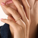 Beaded Band 14k Gold Vermeil Ring
