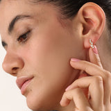 14k Gold Cluster Bezel Vermeil Earrings