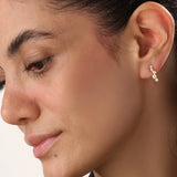 14k Gold Cluster Bezel Vermeil Earrings