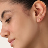 14k Gold Beaded Trio Vermeil Earrings