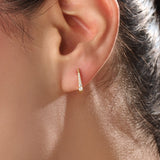 14k Gold Vermeil U Shape Hoop Earrings