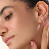 Mixed Cut Lab Diamond Vermeil Stud Earrings