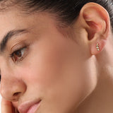 Mixed Cut Lab Diamond Vermeil Stud Earrings