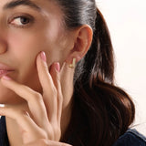 14k Gold Vermeil Line Hoop Earrings