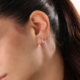 14k Gold Vermeil Textured Hoop Earrings