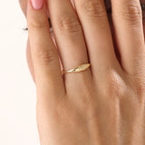 14k Gold Small Signet Vermeil Ring