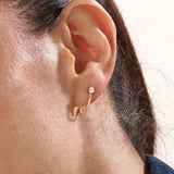 14k Gold Solo Hoop Vermeil Earrings