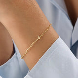 14k Gold Cross Vermeil Bracelet