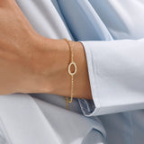 14k Gold Pave Geometric Vermeil Bracelet