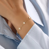 Clover 14k Gold Vermeil Bracelet