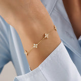 Clover 14k Gold Vermeil Bracelet