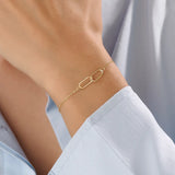 14k Gold Interlocked Vermeil Bracelet
