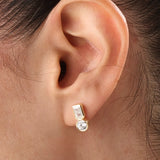 Bezel Lab Diamond Vermeil Stud Earrings
