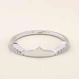 Distinctive 14k solid gold stacking ring with a unique design. A versatile piece perfect for mixing and matching in any ring stack.