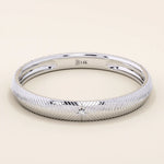 14K SOLID GOLD TEXTURED BAND SOLO MOISSANITE WEDDING BAND FOR WOMEN