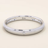 14K SOLID GOLD TEXTURED BAND SOLO MOISSANITE WEDDING BAND FOR WOMEN