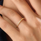 Twisted Rope 14k Gold Vermeil Ring