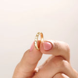 Unique Wedding Band 14k Gold Vermeil Ring