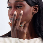 BEZEL EMERALD cut birthstone gemstone ENGAGEMENT RING