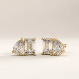 14k Gold Toi et Moi Vermeil Earrings