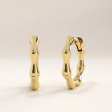 14k Gold Vermeil Bone Hoop Earrings