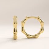 14k Gold Vermeil Bone Hoop Earrings