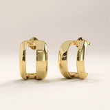 14k Gold Unique Band Vermeil Earrings
