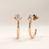 14k Gold Solo Hoop Vermeil Earrings