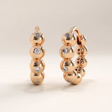 14k Gold Vermeil Beaded Hoop Earrings