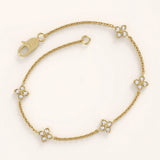 Clover 14k Gold Vermeil Bracelet