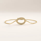 14k Gold Pave Geometric Vermeil Bracelet