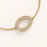 14k Gold Pave Geometric Vermeil Bracelet