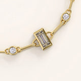 14k Gold Baguette Lab Diamond Vermeil Bracelet