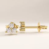 14k Gold Tiny Trio Vermeil Earrings