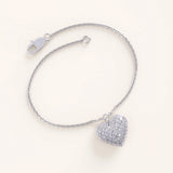 Pave Heart 14k Gold Vermeil Bracelet
