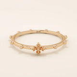 14k solid gold small cross rosary praying ring