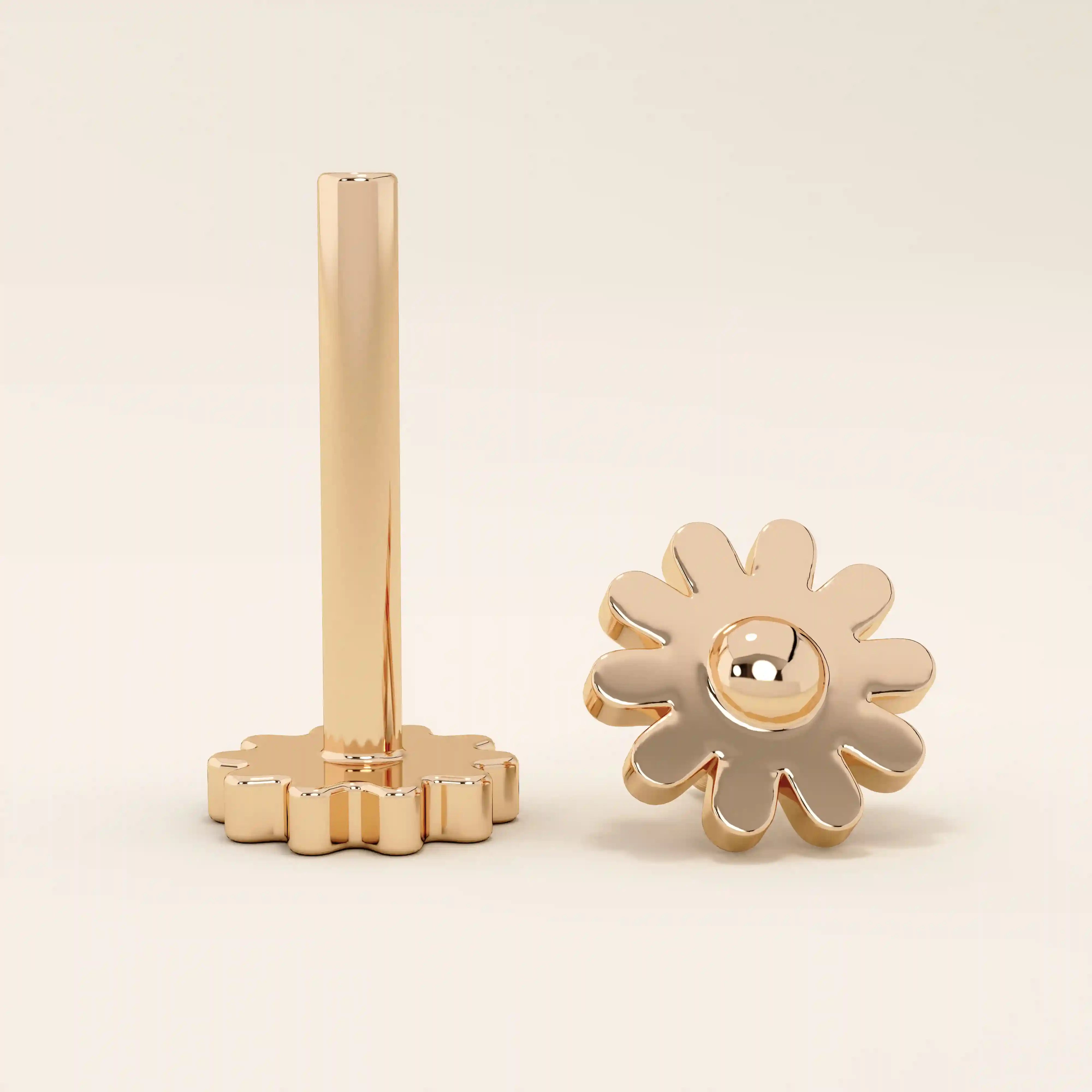 DAISY PIERCING IN 14K SOLID GOLD for women