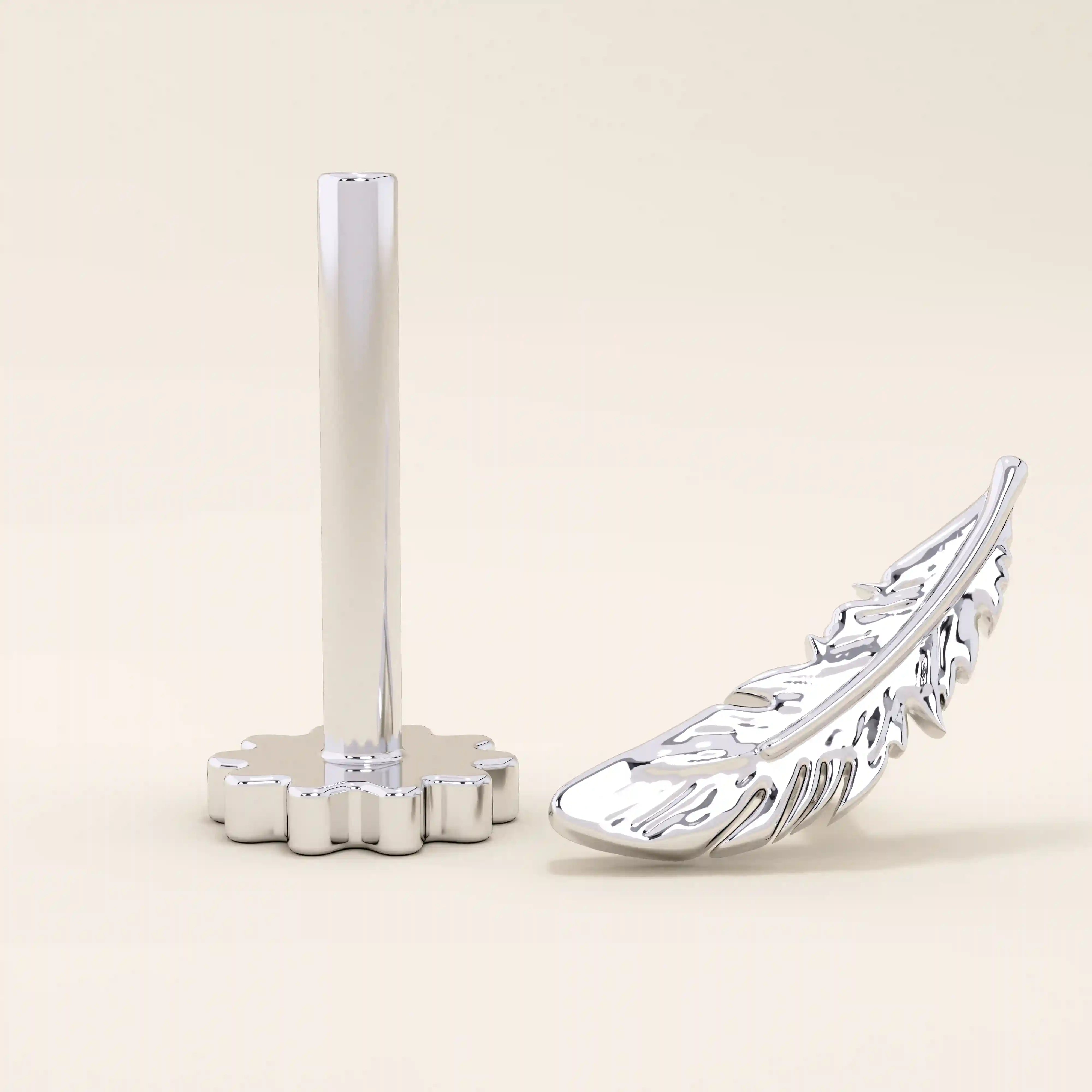 FEATHER PIERCING IN 14K SOLID GOLD FOR WOMEN