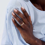 HEART SHAPE PINK RUBY CROISSANT RING